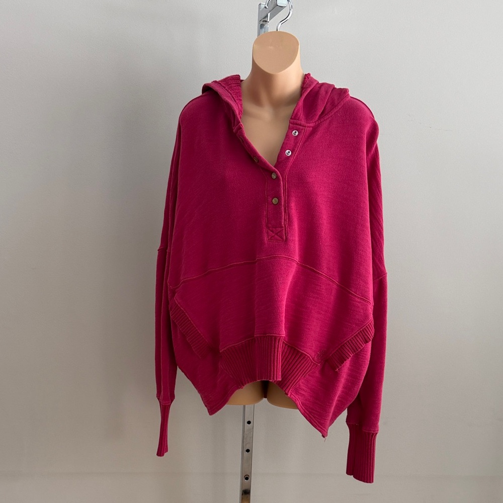 Free People Movement oversized red hoodie like brand new condition size s/p